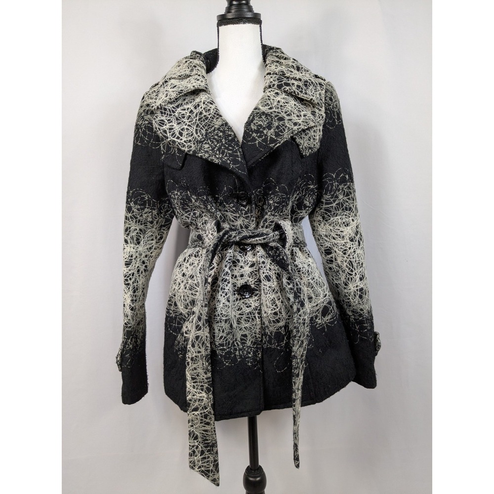 ALEXANDRA ROSATI Wool Pea Coat Vtg Old Money Quiet Luxury Career Maximalist A007
